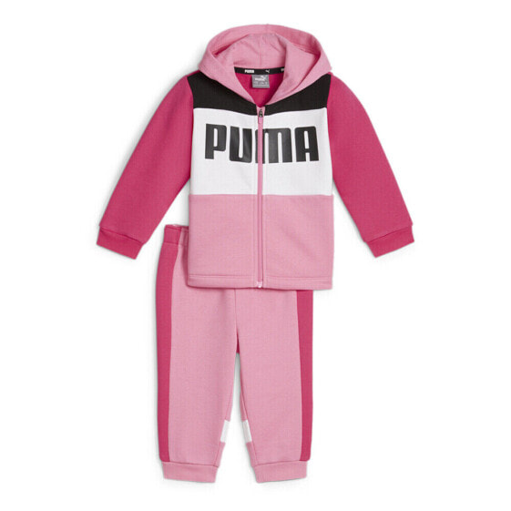 Спортивный костюм для малышей PUMA TwoPiece Minicats Colorblock Full Zip Jacket & Joggers Set Toddler Girls 21 - розовый