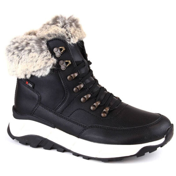 Leather waterproof boots insulated with wool Rieker W RKR627A black