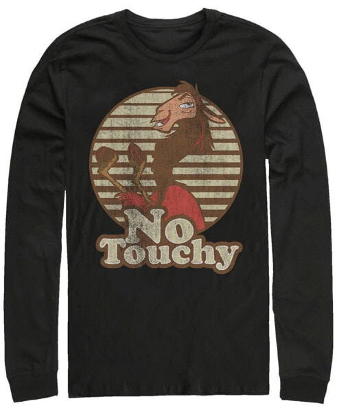 Disney Men's Emperor's New Groove Kuzco Llama No Touchy, Long Sleeve T-Shirt