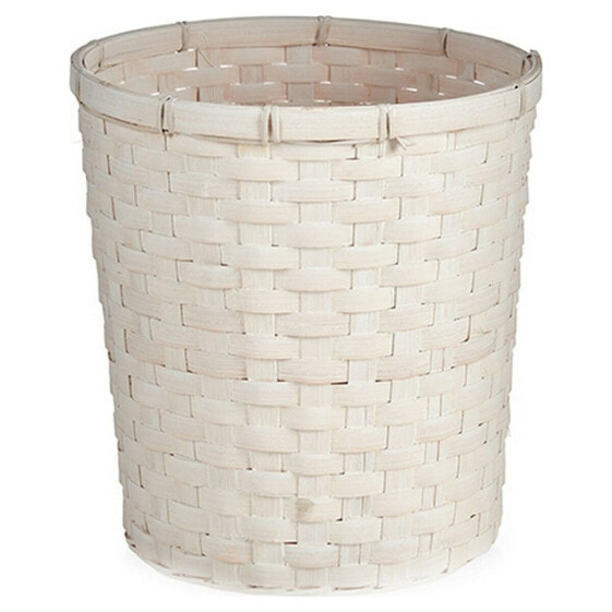 Planter White PVC Bamboo 25 x 24 x 25 cm