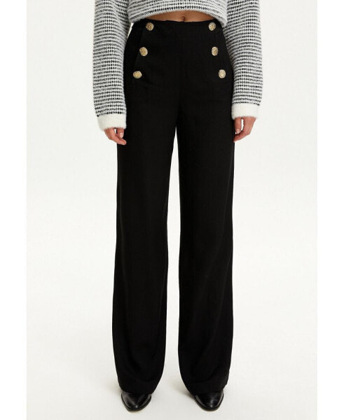 Women's Multi-Button Long Pants