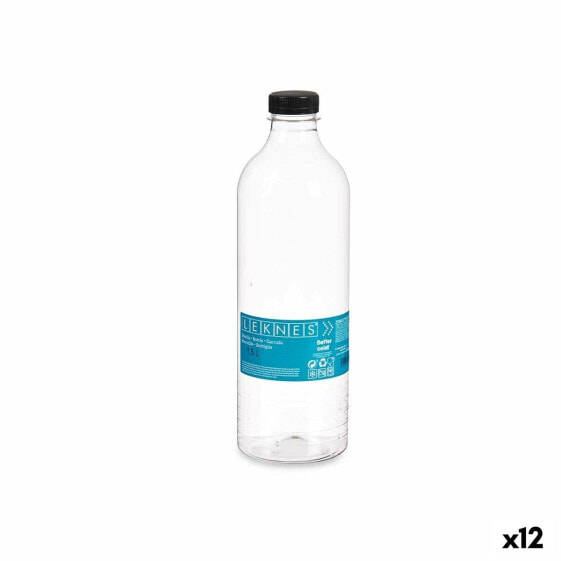 бутылка Чёрный Прозрачный Пластик 1,5 L 9 x 29,2 x 9 cm (12 штук)