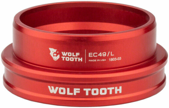 Велоспорт Запчасти Wolf Tooth Премиум рулевой комплект - Нижний EC49/40, Красный