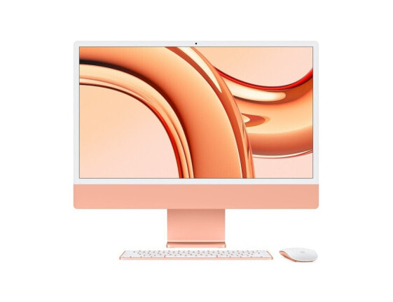 Apple iMac 24" (2023)"Orange M3 Chip mit 8-Core CPU, 10-Core GPU und 16-Core Neutral Engine 24" 512 GB Magic Keyboard mit Touch ID - Deutsch macOS 16 GB Gigabit Ethernet Magic Maus
