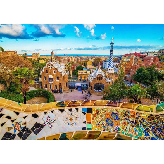 Puzzle Blick vom Park Güell Barcelona