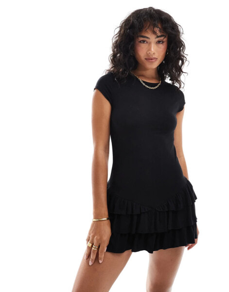 COLLUSION ruffle mini dress