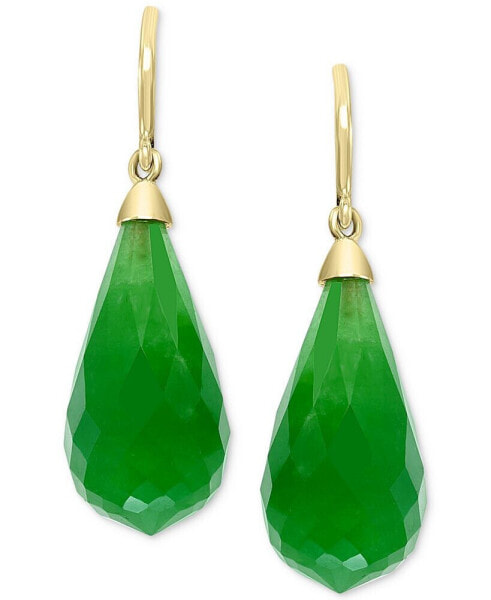 EFFY® Dyed Jade Fancy-Cut Briolette Drop Earrings in 14k Gold