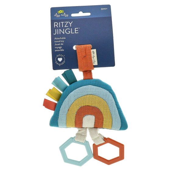 Ritzy Jingle, Attachable Travel Toy, 0+ Months, Rainbow, 1 Toy