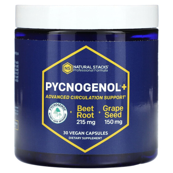 Антиоксидант Natural Stacks Pycnogenol +, 30 веганских капсул