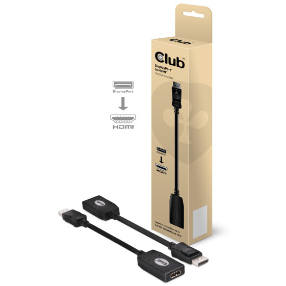 Club 3D DisplayPort™ to HDMI™ Passive Adapter - 0.13 m - Displayport - HDMI - Male - Female - 1920 x 1200 pixels