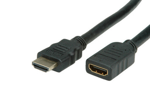 VALUE HDMI High Speed Cable + Ethernet - M/F 1 m - 1 m - HDMI Type A (Standard) - HDMI Type A (Standard) - 3D - 10.2 Gbit/s - Black
