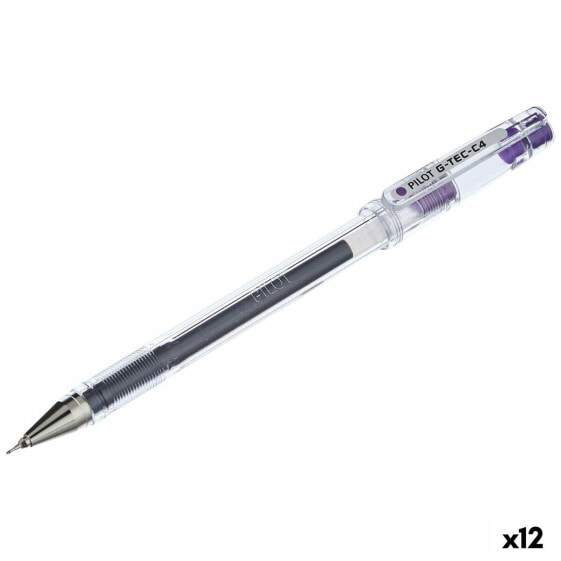 Гелевая ручка Pilot G-TEC C4 Фиолетовая 0,2 мм (12 штук)