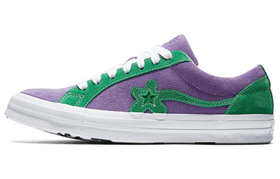 Golf Le Fleur x Converse One Star 小花 低帮 板鞋 男女同款 紫绿 / Кроссовки Converse Golf Le 162128C