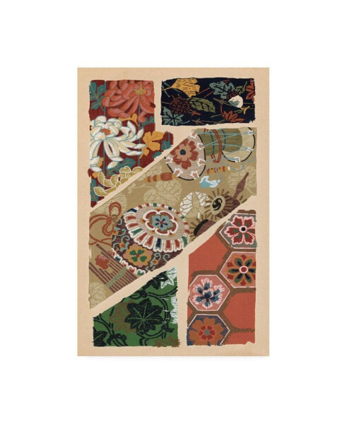 Ema Seizan Japanese Textile Design V Canvas Art - 37" x 49"