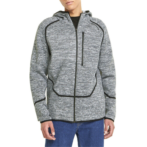 Puma Pd Mcs Evoknit Full Zip Hoodie Mens Grey Casual Athletic Outerwear 53384514