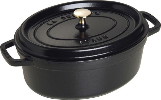 STAUB Garnek żeliwny owalny 4.2l czarny