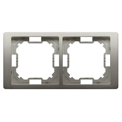 Kontakt-Simon Double frame Basic Neos metallised satin (BMRC2 / 29)