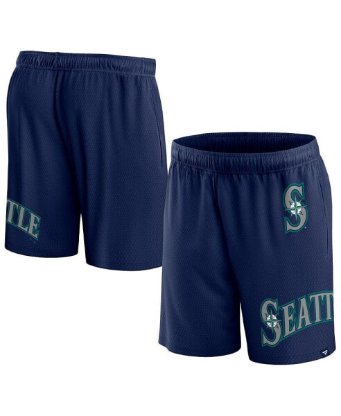 Шорты сетчатые Fanatics мужские Navy Seattle Mariners.