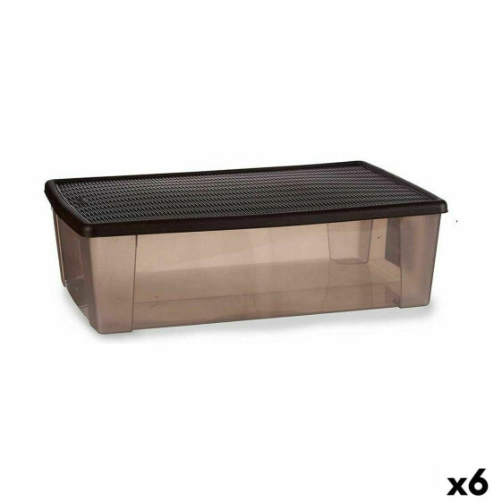 Контейнер для хранения Stefanplast Elegance коричневый пластик 30 л 38,5 x 17 x 59,5 см (6 штук)