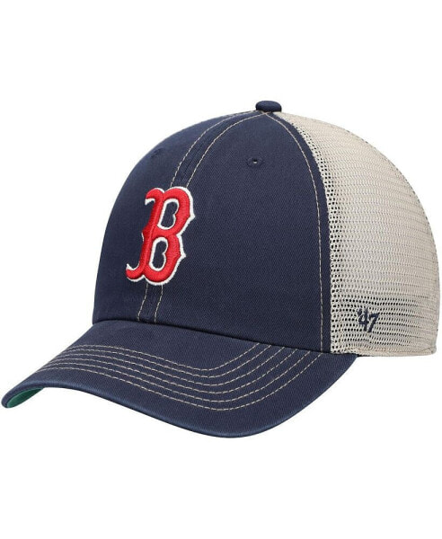 Men's Navy Boston Red Sox Trawler Clean Up Trucker Snapback Hat