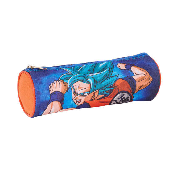 Цилиндрический школьный пенал Dragon Ball Синий Оранжевый 23 x 8 x 8 cm