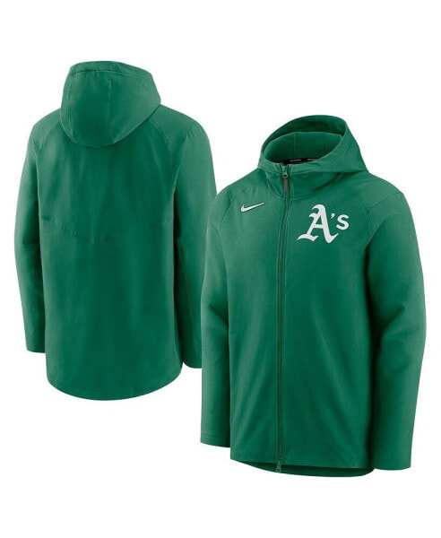 Men's Kelly Green, Oakland Athletics Authentic Collection Full-Zip Hoodie Performance Jacket