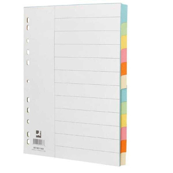 Классификатор карточный Q-Connect набор из 12 отделителей DIN A4 с многоотверстиями из картона