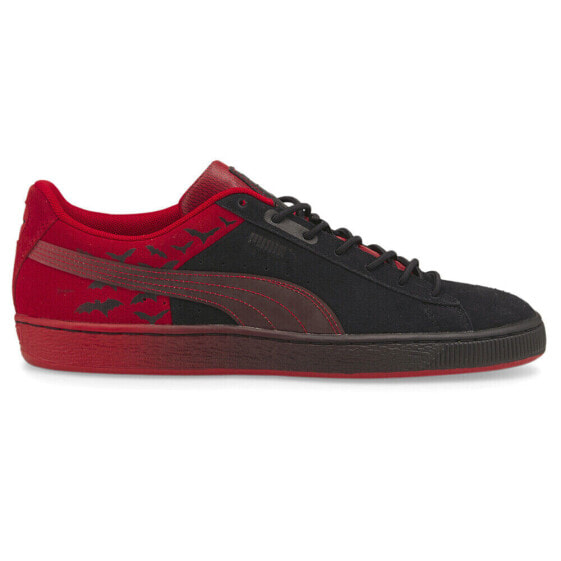 Puma Bat X Suede Classic Lace Up Mens Black, Red Sneakers Casual Shoes 38329101