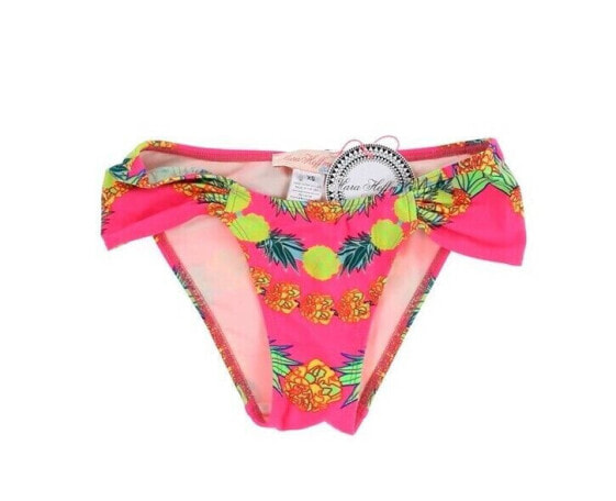 Mara Hoffman Pineapple Flower Pattern Neon Pink Bikini Bottom Swimwear Size XS