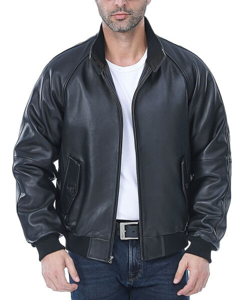 Men WWII Leather Bomber Jacket