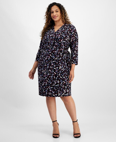 Платье для женщин Anne Klein plus Size Printed Classic Wrap Dress