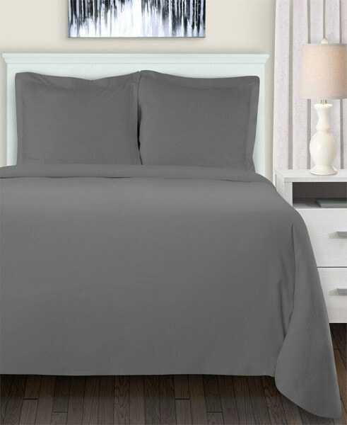 Solid King 3-Piece Duvet Cover Set