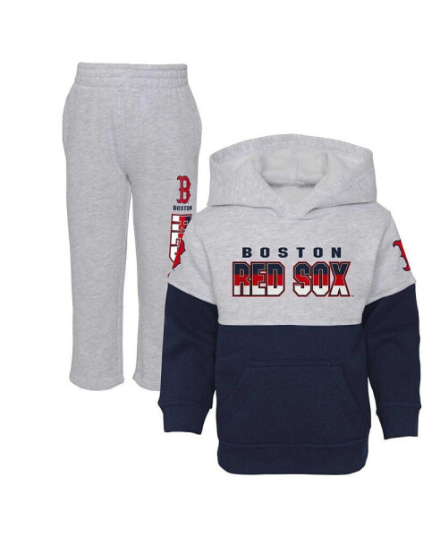 Toddler Boys and Girls Navy, Heather Gray Boston Red Sox Two-Piece Playmaker Set
