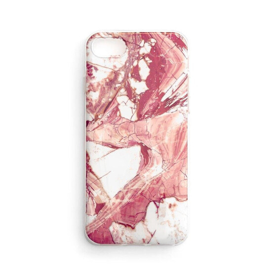 Marble żelowe etui pokrowiec marmur iPhone 12 mini różowy