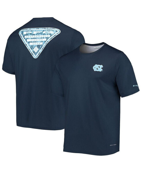 Men's Navy North Carolina Tar Heels Terminal Tackle Omni-Shade T-shirt