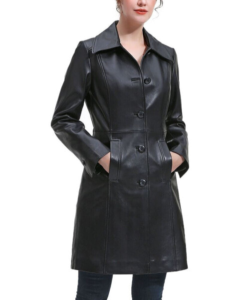 Women's Maisy Leather Long Coat