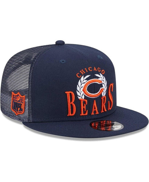 Men's Navy Chicago Bears Collegiate Trucker 9FIFTY Snapback Hat