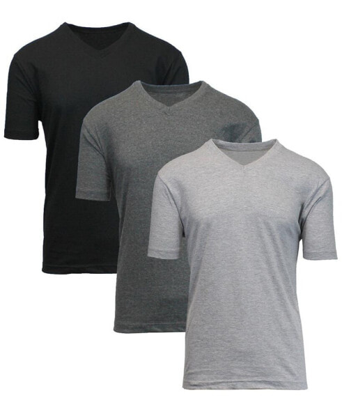 Men's Short Sleeve V-Neck T-shirt, Pack of 3