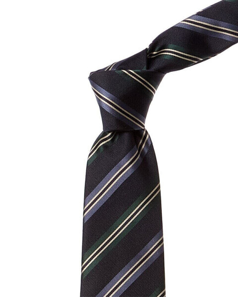 Галстук Canali Printed Silk Tie мужской серый Os