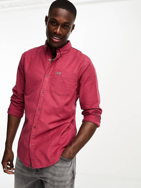 Hollister icon logo  long sleeve shirt in red