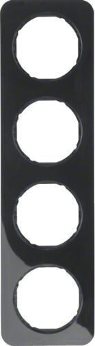 Berker Quadruple frame R.1 black gloss (10142145)