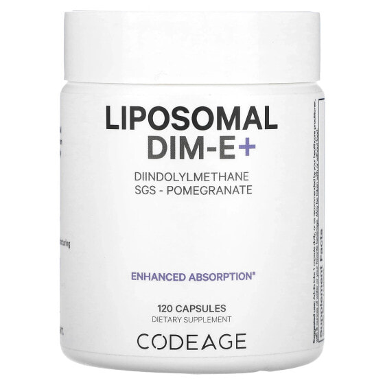 Витамины и БАДы женского здоровья CodeAge Liposmal DIM-E+, Гранат, 120 капсул