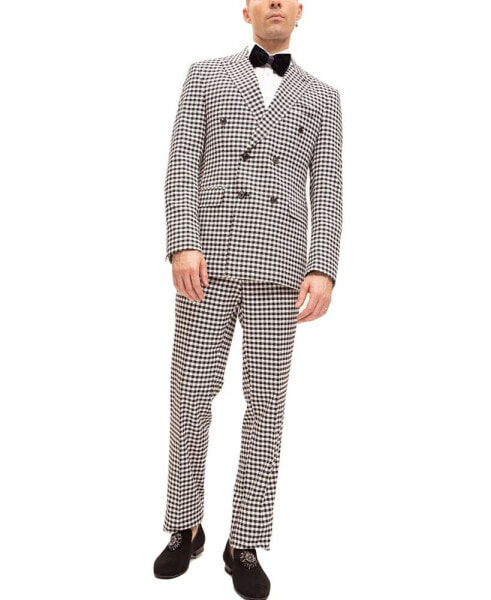 Men's Modern Double Breasted, 2-Piece Suit Set
