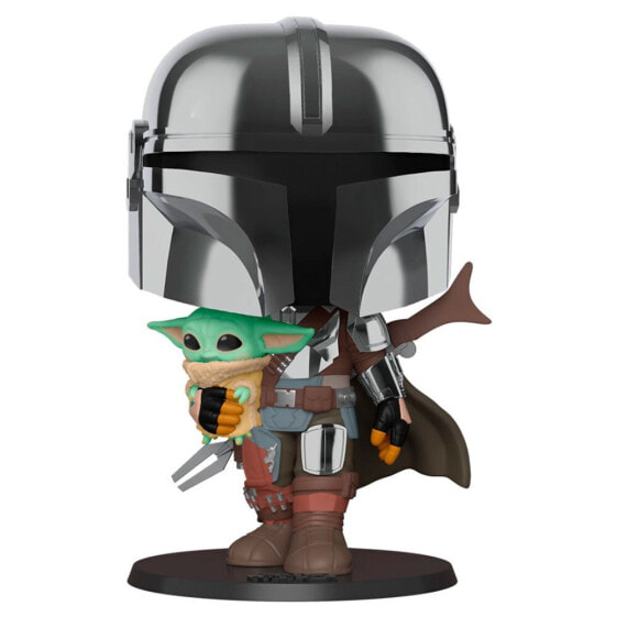 FUNKO POP Star Wars Mandalorian Mandalorian With Yoda Child 25 cm Figure