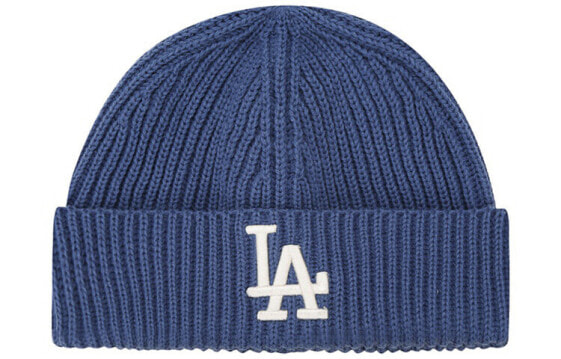 Флисовая шапка MLB синего цвета с логотипом - головной убор