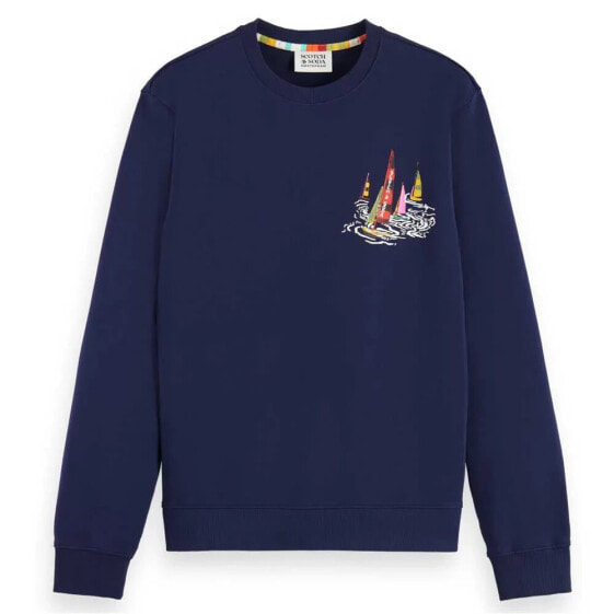 SCOTCH & SODA Front Back Boating Artwork sweatshirt