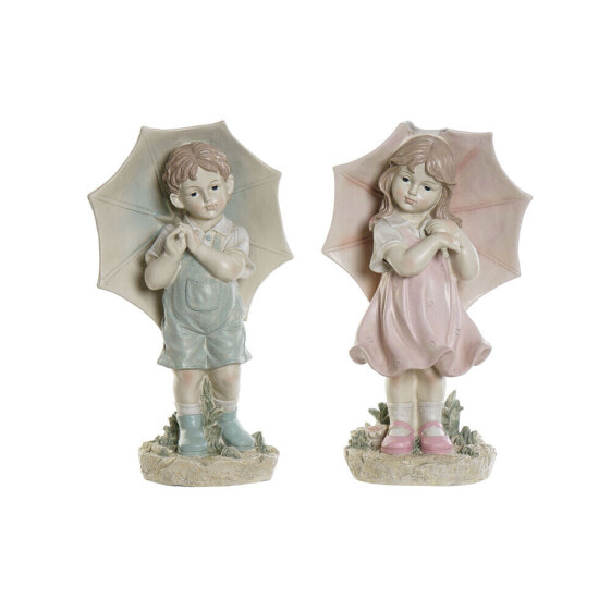 Декоративная фигура DKD Home Decor 28 x 20 x 48,5 cm Синий Розовый Pебенок (2 штук)