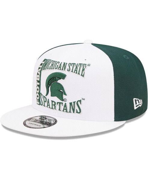Men's White, Green Michigan State Spartans Retro Sport 9FIFTY Snapback Hat