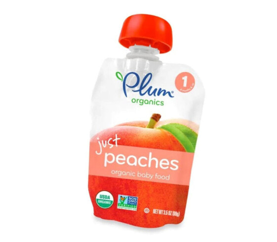 Детское пюре Plum Organics 6 шт, персиковое, 4+ месяцев