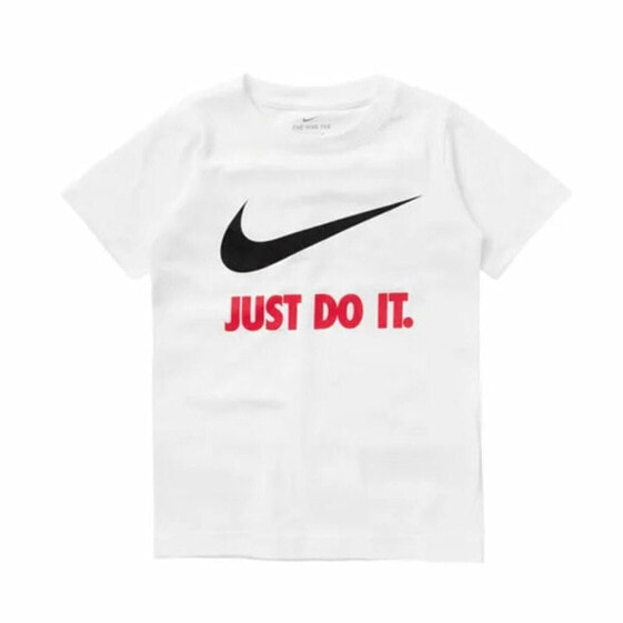 Детский Футболка с коротким рукавом Nike Swoosh Just Do It Белый